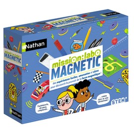 Nathan - Mission Labo Magnetic - Science and educational kit with safe and fun experiences - children aged 6 and above