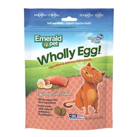Emerald Pet- Golosinas para la Salud digestiva de Gatos a Base de Huevo: golosinas Suaves y húmedas para una digestión Saludable, de salmón, 2.5