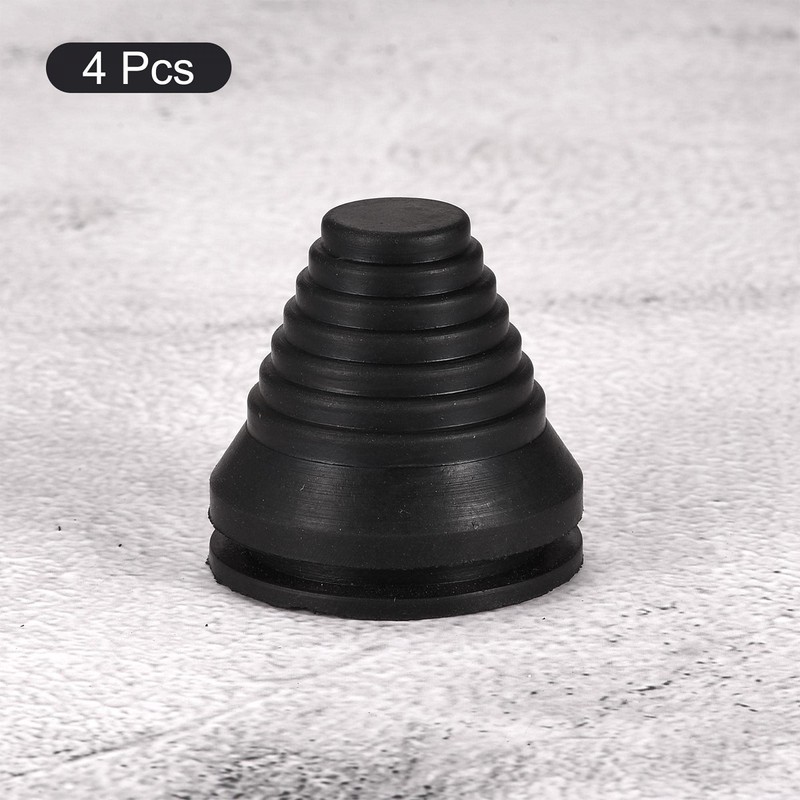 sourcing map Rubber Grommet Mount Dia 35 mm Conical for