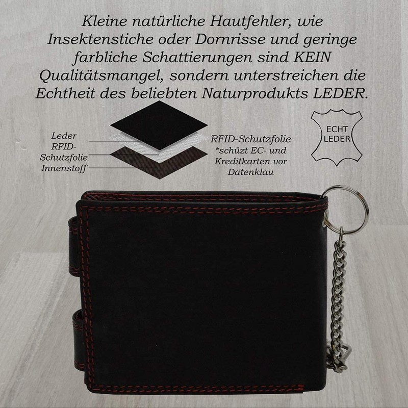 flevado Wild Tribes Only Original Men's Wallet with Trouser Chain