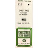 Evergreen 70EG211 Scale Model Plastic Rod, Rod, Diameter 0.04 inches