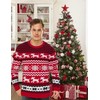 EliteSpirit Ugly Christmas Sweaters for Men Long Sleeve Crew Neck