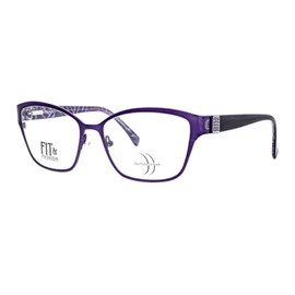 DEA Eyewear Extended Fit & Fashion For Women | Titanium/Zyl | Frame Width 143mm (5.63in) | Frames only, RX Ready | Prato-Purple