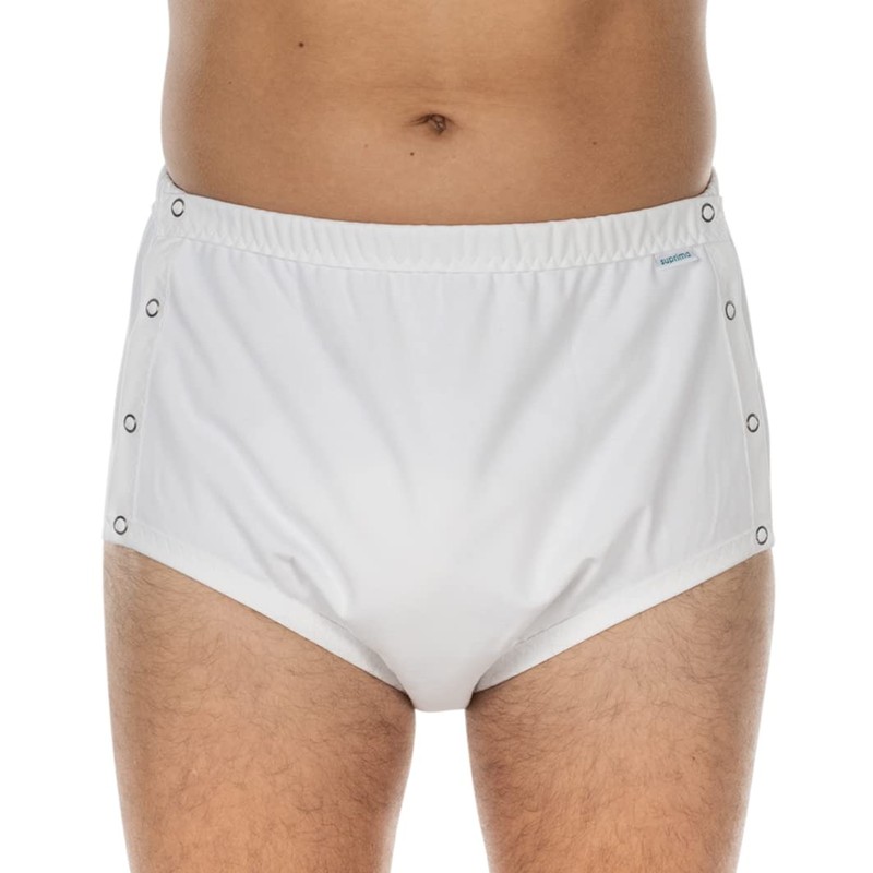 Suprima 1-269-001 Cotton Briefs with Press Studs Size 4850 White