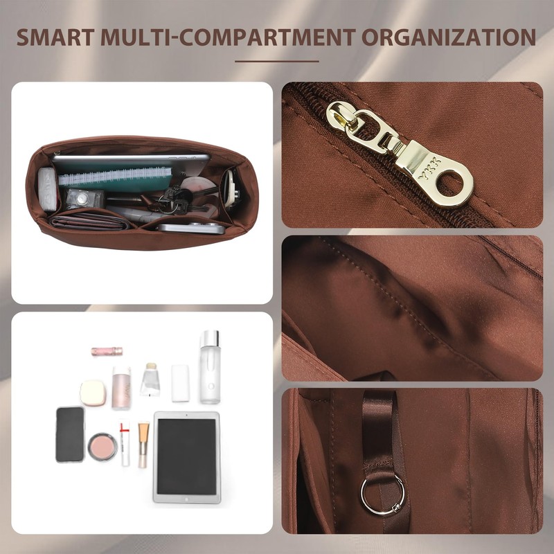 Doxo Ultra-Soft Satin Purse Organizer Insert for Hermes Kelly 25,