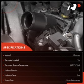 A-Premium Engine Coolant Thermostat Housing Assembly with Sensor Compatible with Hyundai Elantra 2003-2005, Tucson 2005-2009, Tiburon 2003-2008 & Kia Soul 2010-2011, Sportage 2006-2010, 2.0L