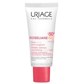 Uriage Roséliane CC SPF50+ - Crema con Color Anti-Rojeces - Protección Solar UVA/UVB - Hidratante y Calmante - Tono Claro - No Comedogénica - 40ml