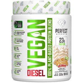 PERFECT Sports - DIESEL Vegan, 100% Plant-Based Protein Powder, Vanilla Ice Dream (10 Servings, 350g)