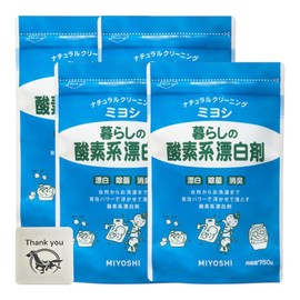 Miyoshi Soap, Life Oxygen Bleach, 26.5 oz (750 g), Set of 4 + Kunutonn Original Logo e Bonus