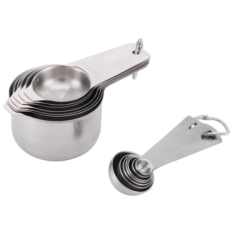 14Pcs/Set Measuring Cups Spoons Kit with Scales Food Grade Stainless
