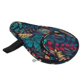 PATIKIL 12" x 8" Table Tennis Racket Case Cover, Table Tennis Racket Paddle Carry Bag with Ball Storage Pocket, Blue