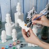 Cinnvoice 16 Pcs Ceramic Christmas Nutcracker Bulk DIY Painting Kit