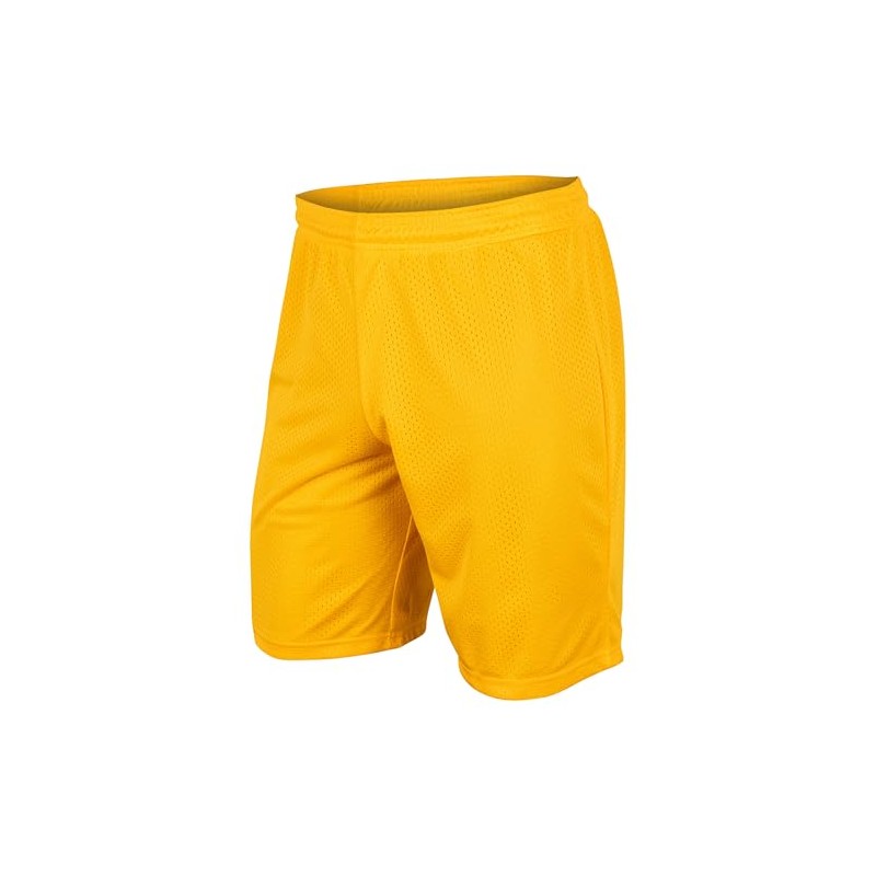 CHAMPRO Dynamic Tricot Mesh Shorts, 7" Inseam, Adult Medium, Gold