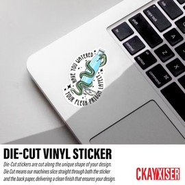 (3Pcs) Have You Watered Your Flesh Prison Lately Snake Sticker, 3" Drink Your Water, Hydrate Sticker Mental Health Waterproof Die-Cut Vinyl Laptop Sticker, Water Bottle Sticker Gifts 3 Inches