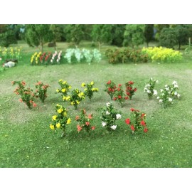 MP SCENERY 16 Hibiscus HO Scale Architectural Garden Plant Railroad Layout