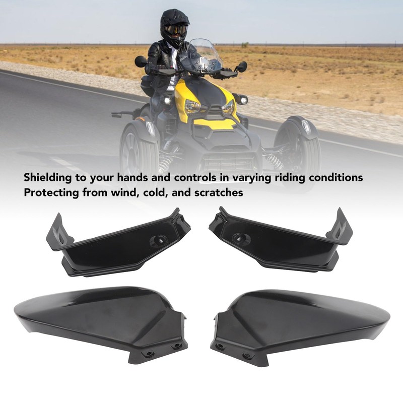 ATV Hand Guard Black Plastic Cover Ryker 600 900 Rally