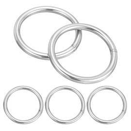 Metal O Rings 3" OD, 2.5" ID, 0.31" Thick 304 Stainless Steel 5Pcs