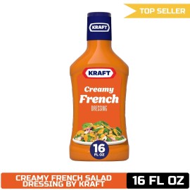 Kraft Creamy French Salad Dressing, 16 fl oz Bottle