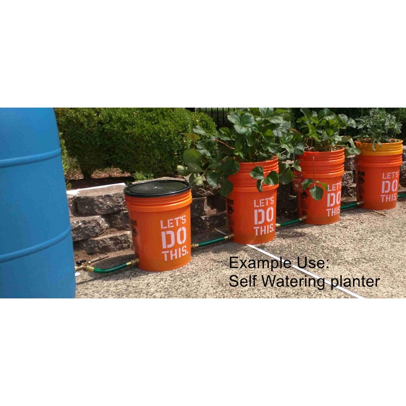 RAINPAL RBL020 Rain Barrel Linking Kit (Two Brass Bulkhead Fitting