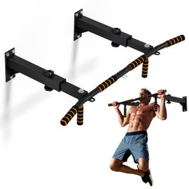 FICTOR Pull Up Bar,Adjustable Ceiling Mount Wall Pull Up Bar for Home Gym,Wall Mounted Pull Up Bar for Strength Training,Versatile, Adjustable Length, Ideal for Fitness Enthusiasts