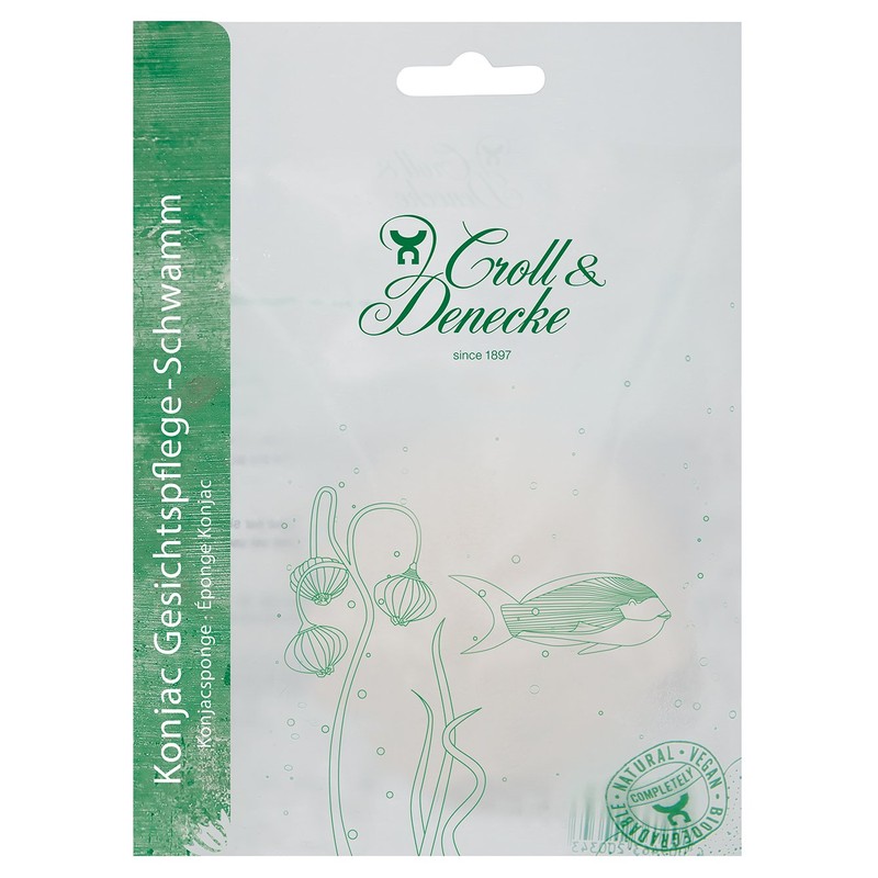 CROLL & DENECKE Konjacschwamm, Sorte: Aloe Vera, 1er Pack (1
