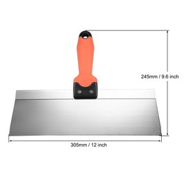 uxcell Putty Scraper 12" Stainless Steel Putty Knives with Plastic Ergonomic Handle for Taping Paint Wall Floor Tile