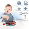 Vajillas Platos para Bebe Silicona, 8Pcs Set Alimentacion Complementaria Bebe,