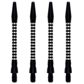 WINMAU Black, Pink and Silver Aluminium Dart Shafts (Stems) in short and medium - 4 sets per pack