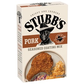 Stubb's Seasoned Coating Mix, Pork, For Coating and Mixing Wherever You’d Use Breadcrumbs, Including Pork Chops, Chicken Tenders, Meatloaf, Meatballs, and Burgers, 5 oz (Pack of 8)