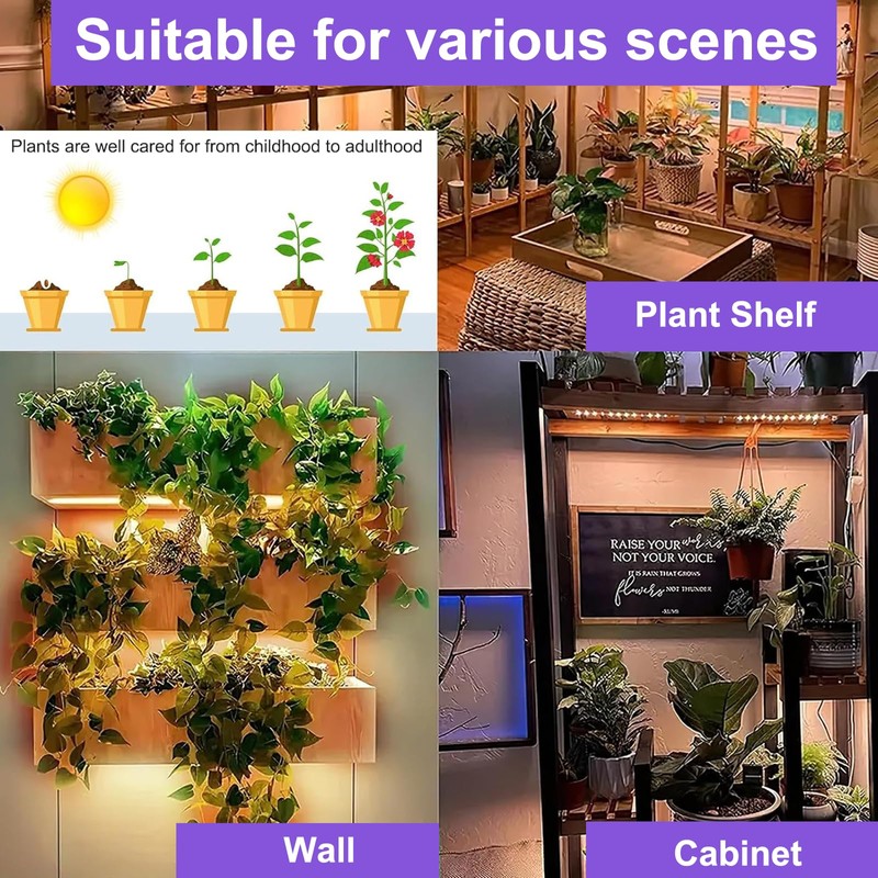 SciFiVisi Plant Lamp LED Full Spectrum (Pack of 2, White)