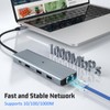 USB C Adapter, USB C Docking Station with HDMI 4K,