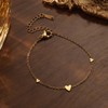 mellowact Bracelet, Anklet, Surgical Stainless Steel, Hypoallergenic, Heart Plate, Small,