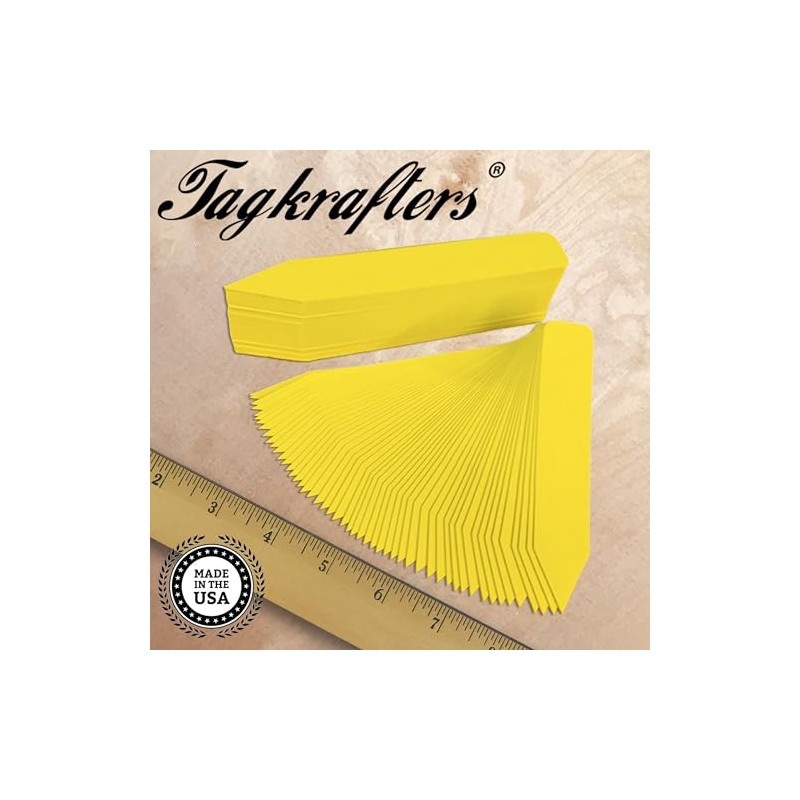 TAGKRAFTERS 6" x 7/8" Yellow Professional Duty Pot Stakes -