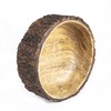 GoCraft Mango Wood Decorative Bowl with Tree Bark Medium 7.5"