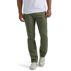 Lee Men's Extreme Motion Regular Straight Jean, Olive Grove (Twill), 30W x 30L