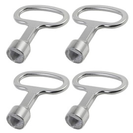 Hyamass 4-Pack Triangular Socket Key - Aluminum Alloy Professional Cabinet Lock & Elevator Keys (2x1.5 Inch) | Heavy-Duty Socket Wrench Set for Gas/Electric Door Locks with Anti-Slip Design