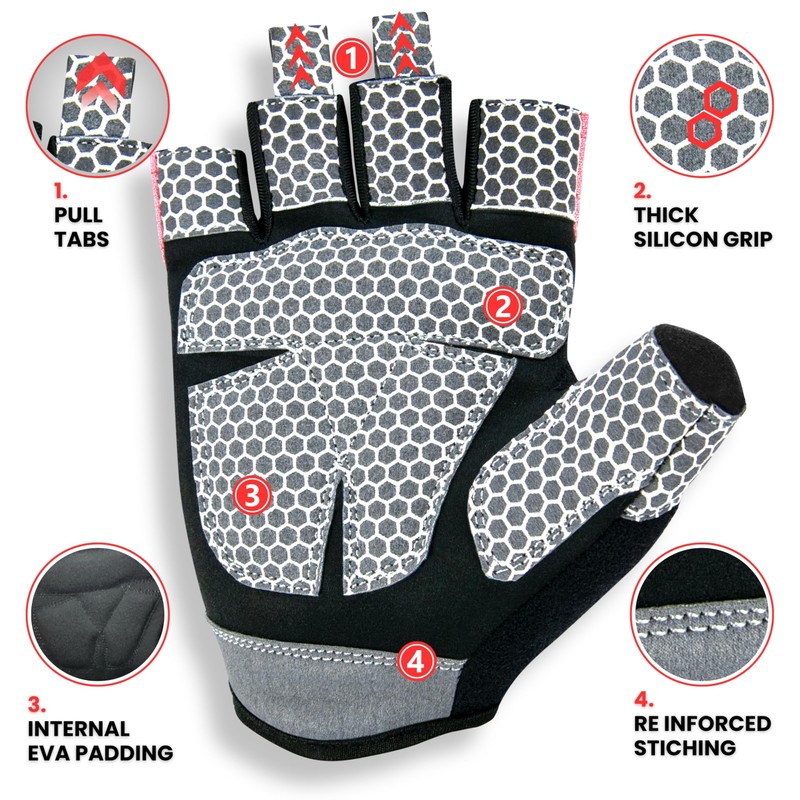 Repton Fitness Gears Gym Gloves with Wrist Strap, Weight Lifting