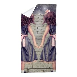 CafePress Vintage Garden Twin Girls 30"x60" Absorbent, Soft Beach Towel