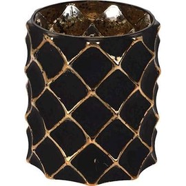 Courtney's Candles Black with Gold Diamond 40 oz Limited Edition Scented Jar Candle - Cinnamon Orange Spice