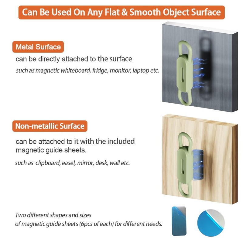 Freewindo 12 Pack Magnetic Pencil Holder Silicone Magnetic Pen Holder