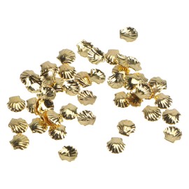 WOONEKY 1Set Creative Nail Stickers Funny Shell Design Durable Metal Nail Decals for DIY Manicure