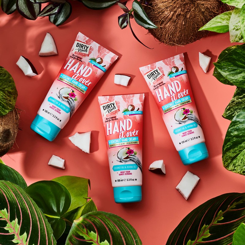 Dirty Works Hand It Over Coconut Hand Cream, Hand Lotion,