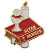 Church Service Altar Server Lapel Pin with Bible