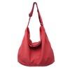 Canvas Messenger Bag Large Crossbody Bag Handbag Solid Colour with