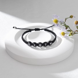 seensea Gigi Braided Bracelet Grandmother Adjustable Heart Link Bracelet for Grandma ID Bracelet Birthday Gift Christmas Family Gifts for Women (GIGI Bracelet)