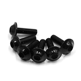 uxcell 6PCS M6 X 20mm Hexagon License Plates Fairing Bolts Screws Black for Motorcycle