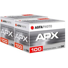 AgfaPhoto APX 100 135-36 AG6A1360-2 Negativfim B/W Pack of 2