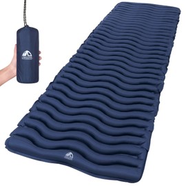 Unigear Ultralight Inflatable Sleeping Pad, Compact Air Camping Mat for Backpacking, Hiking and Traveling (Navy Blue Pad No pillo)