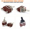 Waterproof Toggle Switch 12V, 30A SPST 2-Pin ON/Off Rocker Switch