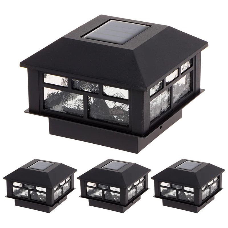 GreenLighting Modern Solar Post Cap Lights Fits 4x4 Wood, 4x4